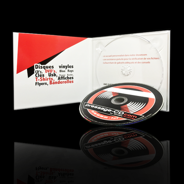 POCHETTES CD DIGIFILE EN CARTON RETOURNE 2 FENTES CD / Pack de 25ex